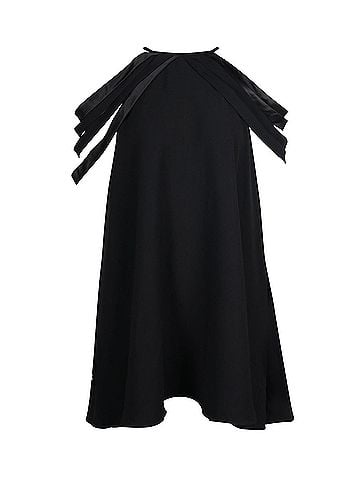 Halston Halston Off Shoulder Mini Dress in Black Polyester (view 1)