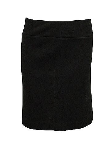 Joseph Joseph Midi Skirt with Gold Trim in Black Wool (view 1)