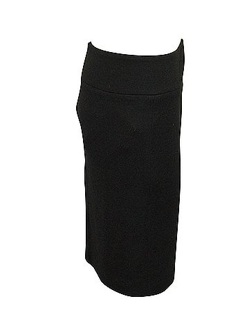 Joseph Joseph Midi Skirt with Gold Trim in Black Wool (view 2)