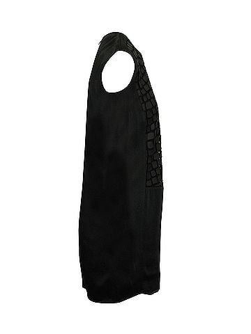Helmut Lang Helmut Lang Embossed Mini Dress in Black Polyester  (view 2)