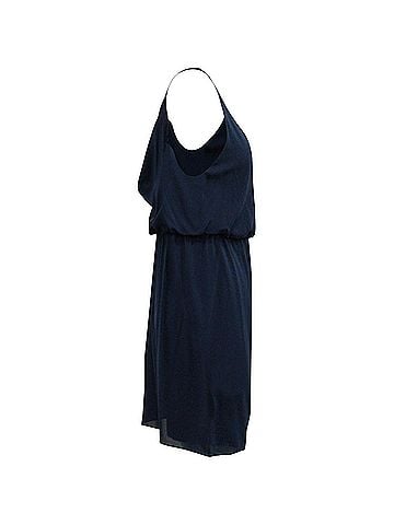 Alice + Olivia Alice + Olivia Gathered Waist Sleeveless Mini Dress in Blue Silk (view 2)
