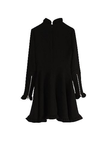 J.W. Anderson JW Anderson Long Sleeve Dress in Black Acetate (view 2)