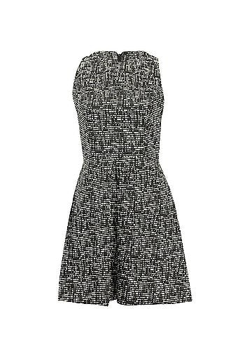 Alice + Olivia Alice + Olivia Janette Tweed Dress in Black Cotton (view 1)