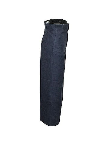 Jacquemus Jacquemus High-Waist Straight-Leg Pants in Navy Linen (view 2)