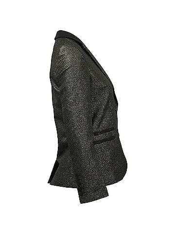 Zadig & Voltaire Zadig & Voltaire Vedax Dore Structured Metallic Blazer in Black Acrylic (view 2)