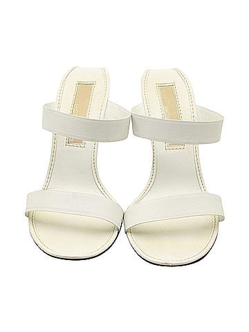 Michael Kors Michael Kors Slip-On Wedge Mules in White Leather (view 2)