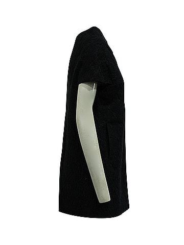 MARNI Marni Sleeveless Textured Coat in Navy Blue Wool (view 2)