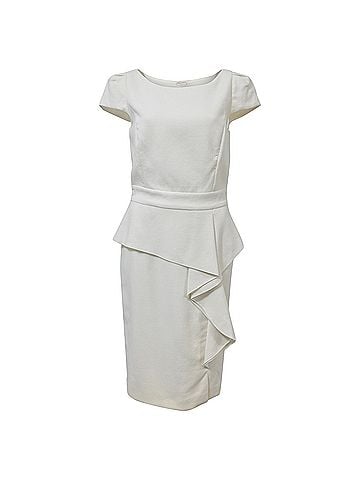 Emilio Pucci Emilio Pucci Peplum Mini Dress in White Cotton (view 1)