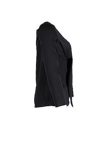Iris & Ink Iris & Ink Long Sleeve Blouse in Black Polyseter  (view 2)
