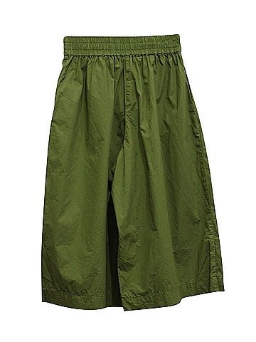 Baum Und Pferdgarten Baum Und Pferdgarten Neama Gathered Culottes in Green Organic Cotton  (view 2)