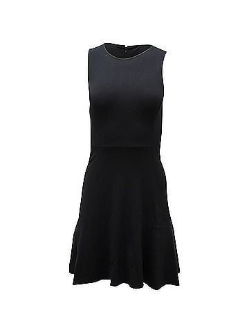 Theory Theory Sleeveless Mini Dress in Black Polyester (view 1)