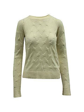 Theory Theory Tucked Crewneck Sweater in Cream Cashmere (view 1)
