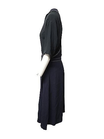 MARNI Marni Contrast Stitch Paneled Dress in Multicolor Viscose (view 2)