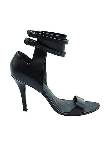 Alexander Wang Alexander Wang Ankle Strap Heeled Sandals in Black Leather (view 1)