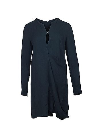 Acne Acne Studios Keyhole Neckline Dress in Navy Blue Viscose (view 1)