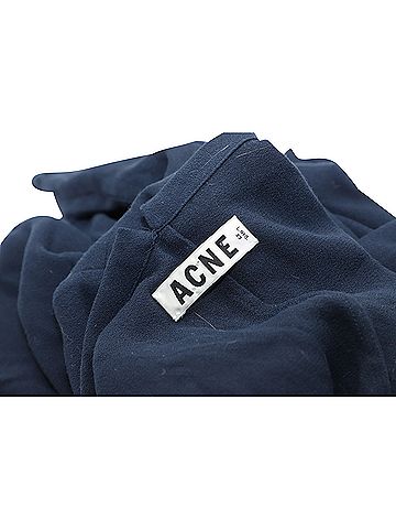 Acne Acne Studios Keyhole Neckline Dress in Navy Blue Viscose (view 2)