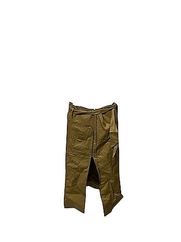 Vetements Vetements Belted Asymmetric Skirt in Brown Cotton (view 1)