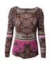 ETRO 100% Silk Multi Color Etro Paisley Print Top in Multicolor Silk Size M - photo 1