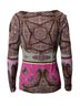 ETRO 100% Silk Multi Color Etro Paisley Print Top in Multicolor Silk Size M - photo 2