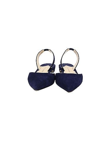 Paul Andrew Paul Andrew Rhea 15 Slingback Sandals in Navy Blue Suede (view 2)