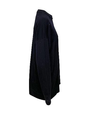 Joseph Joseph Front Zip Detail Longline Sweater in Black Wool (view 2)