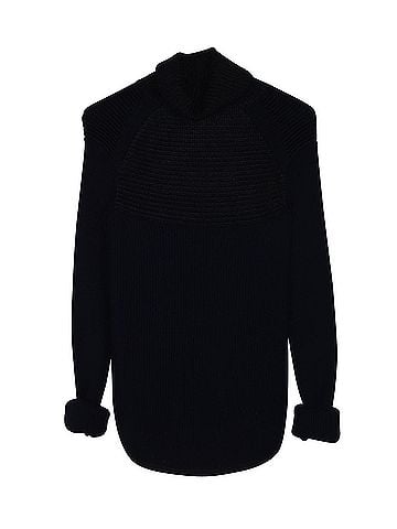 Isabel Marant Isabel Marant Stretch Sweater in Navy Blue Wool (view 2)