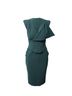Antonio Berardi 100% Wool Green Antonio Berardi Peplum Midi Dress in Green Virgin Wool Size S - photo 1