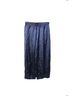 Monse 100% Satin Blue Monse Snap-Embellished Pinstriped Wide-Leg Pants in Navy Blue Satin Size XL - photo 4