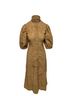 Ganni 100% Cotton Brown Ganni Broderie Anglaise Dress in Brown Cotton Size XS - photo 1