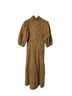 Ganni 100% Cotton Brown Ganni Broderie Anglaise Dress in Brown Cotton Size XS - photo 5