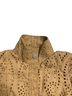 Ganni 100% Cotton Brown Ganni Broderie Anglaise Dress in Brown Cotton Size XS - photo 12