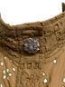Ganni 100% Cotton Brown Ganni Broderie Anglaise Dress in Brown Cotton Size XS - photo 6