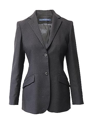 Ralph Lauren Ralph Lauren Single Breasted Fitted Blazer in Black Wool (view 1)