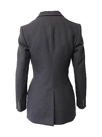 Ralph Lauren Ralph Lauren Single Breasted Fitted Blazer in Black Wool (view 2)