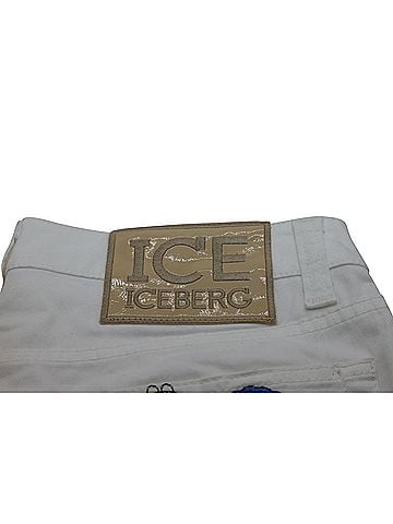 Iceberg Iceberg x The Simpsons Embroidered Pants in Cream Cotton (view 2)