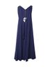 RM by Roland Mouret 100% Acrylic Blue Roland Mouret Sleeveless V-Neck Long Dress in Navy Blue Polyester Size 12 - photo 5