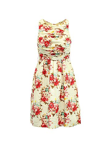 Alice + Olivia Alice + Olivia Open Back Floral Mini Dress in White Silk (view 1)