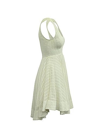 Sandro Sandro Bliss Eyelet Lace Dress in White Polyester (view 2)
