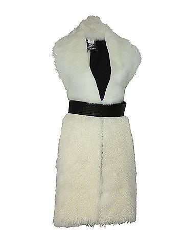 Altuzarra Altuzarra Constable Belted Gilet in White Fur (view 1)