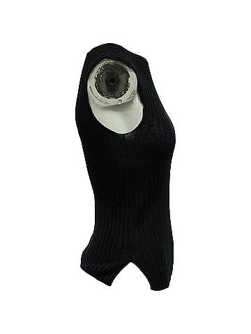 Theory Theory Sleeveless Knit Top in Navy Blue Linen (view 2)