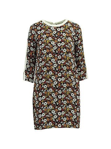 Sandro Sandro Floral Cutout Sleeve Mini Dress in Multicolor Viscose (view 1)