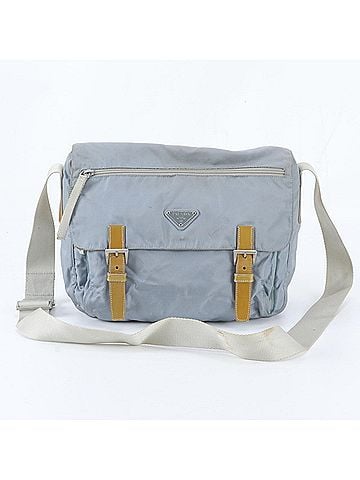 Prada Prada Tessuto Nylon Triangle Logo Leather Shoulder Bag Messenger for Men (view 1)
