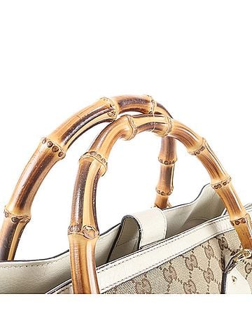 Gucci Gucci Bamboo GG Canvas 282317 Leather Tote Bag Handbag Shoulder for Women (view 2)
