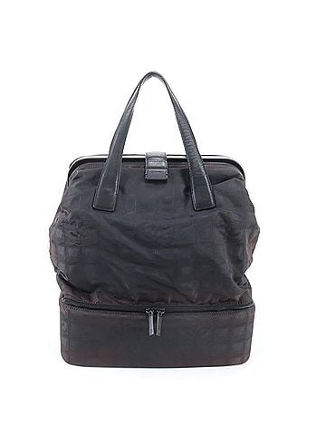 Chanel Chanel New Travel Line Leather Nylon Tote Bag Handbag Shoulder with Serial Seal for Women (view 1)