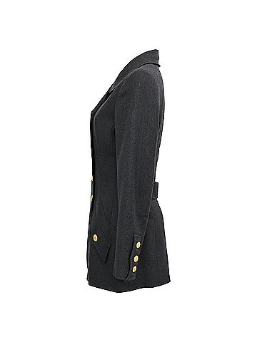 Chanel Chanel Boutique Double-Breasted Peacoat in Black Wool (view 2)