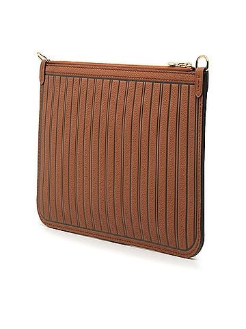 Louis Vuitton Louis Vuitton Monogram Neverfull Inside Out MM Handbag with Accessory Pouch, M12061, Brown Leather, Women's LOUIS VUITTON (view 2)