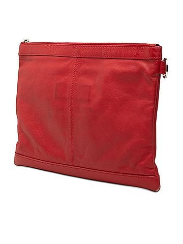 Balenciaga Balenciaga Classic Clip M Clutch Bag, Second 273022, Red Leather, Women's, BALENCIAGA (view 2)