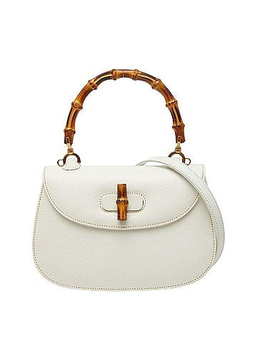 Gucci Gucci Bamboo Handbag Shoulder Bag 2WAY 000 1014 0188 White Leather Women's GUCCI (view 1)