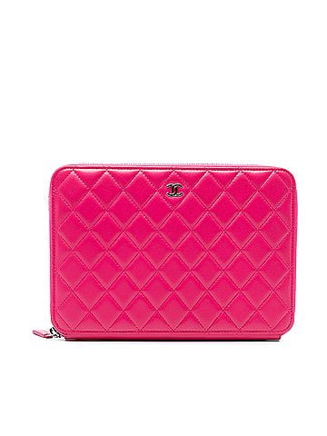 Chanel Large Quilted Lambskin Zip Around Organizer Clutch (view 1)