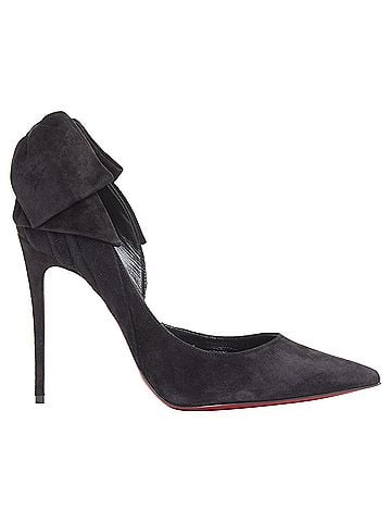 Christian Louboutin Christian Louboutin Rabakate 100 Veau Velours black suede bow stiletto pump EU37 (view 1)
